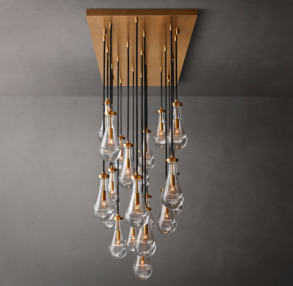 Signature Rain Rectangular Chandelier – 72"