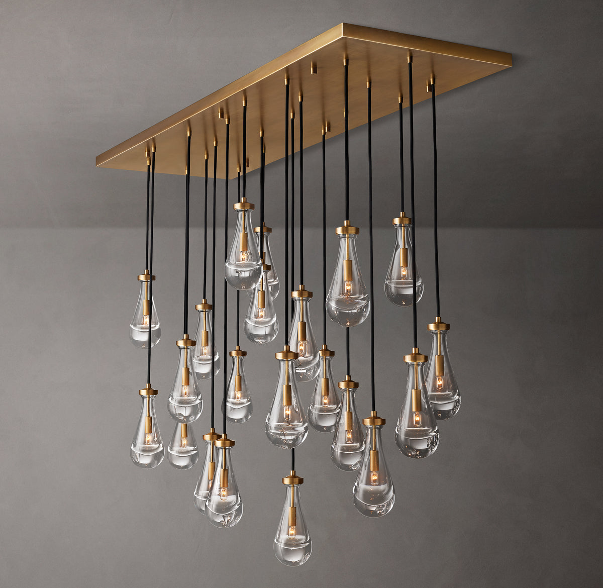 Signature Rain Rectangular Chandelier – 72"