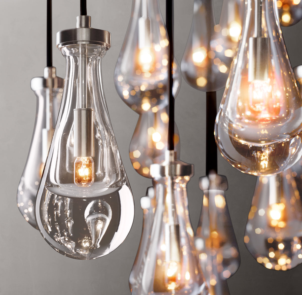 Signature Rain Rectangular Chandelier – 54"