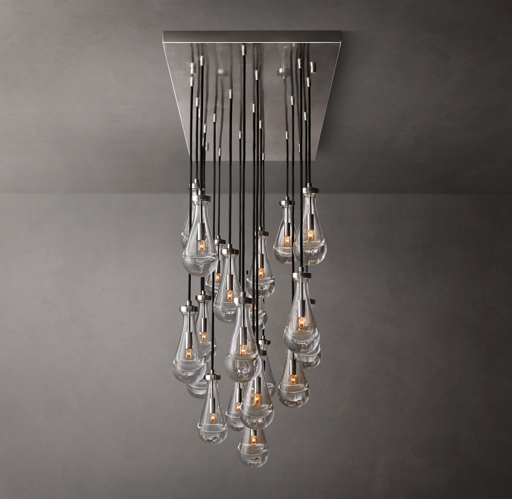 Signature Rain Rectangular Chandelier – 54"