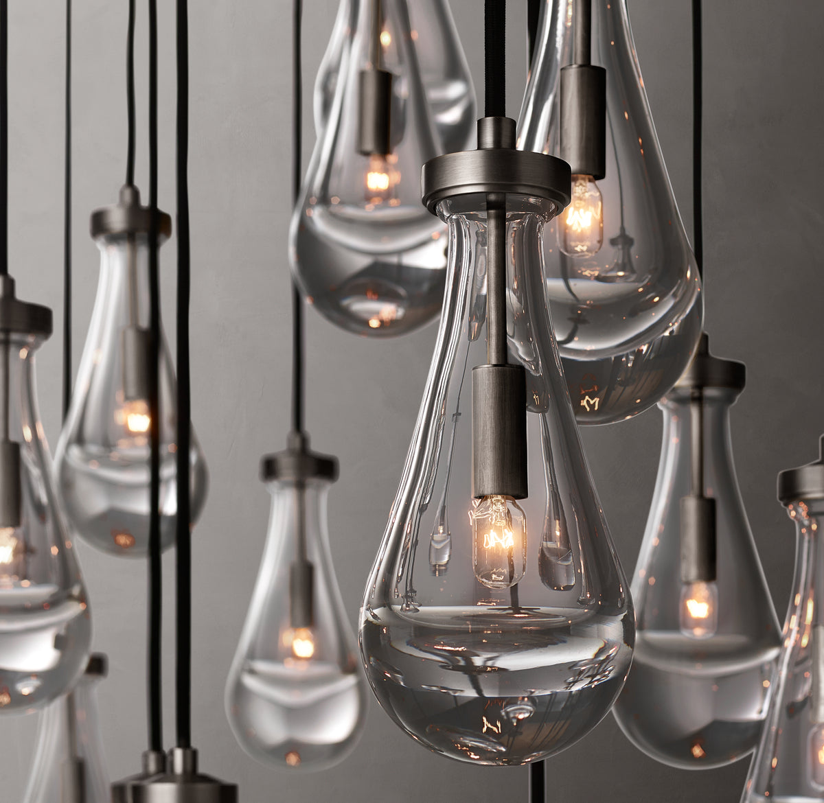 Signature Rain Rectangular Chandelier – 72"