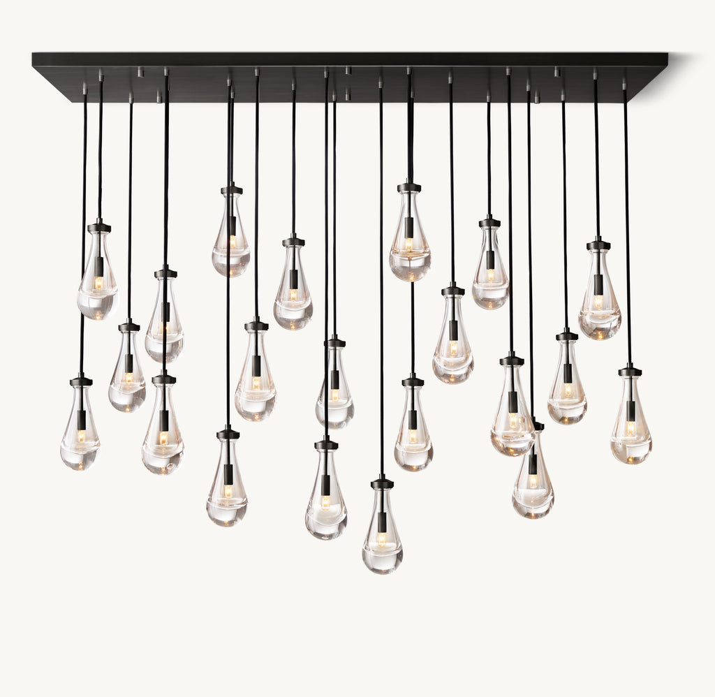 Signature Rain Rectangular Chandelier – 72"