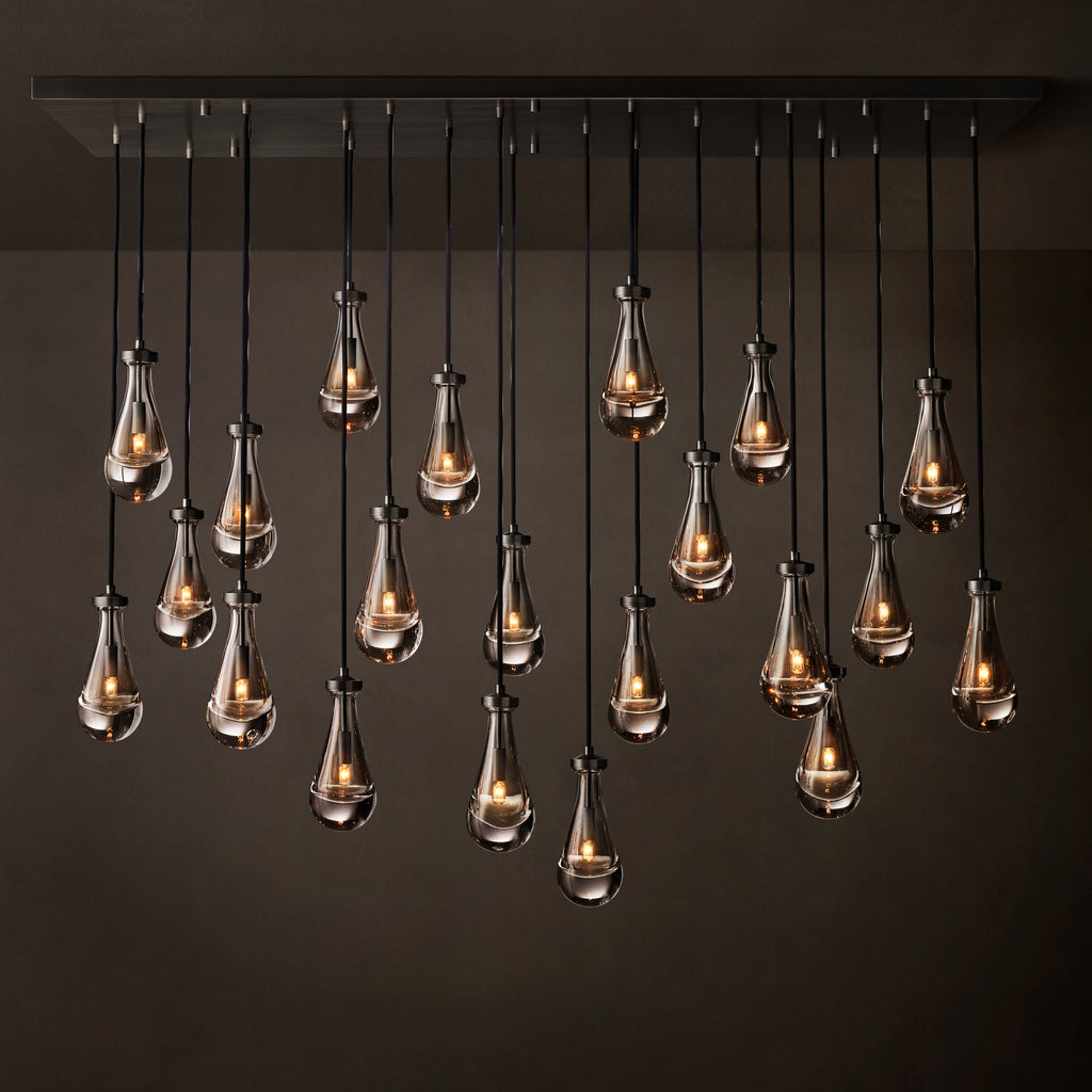 Signature Rain Rectangular Chandelier – 72"