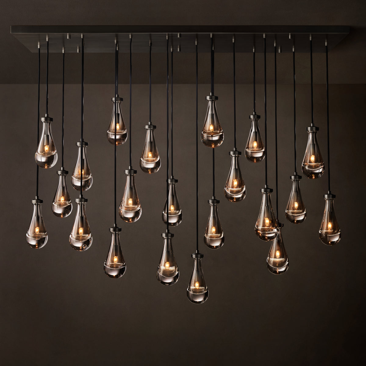 Signature Rain Rectangular Chandelier – 72"