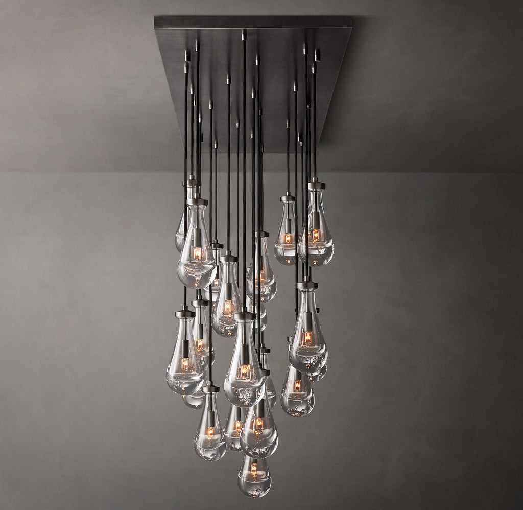 Signature Rain Rectangular Chandelier – 72"