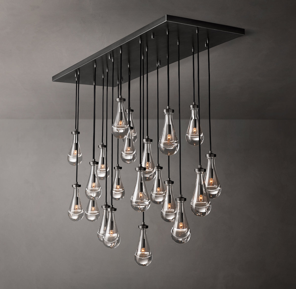 Signature Rain Rectangular Chandelier – 72"