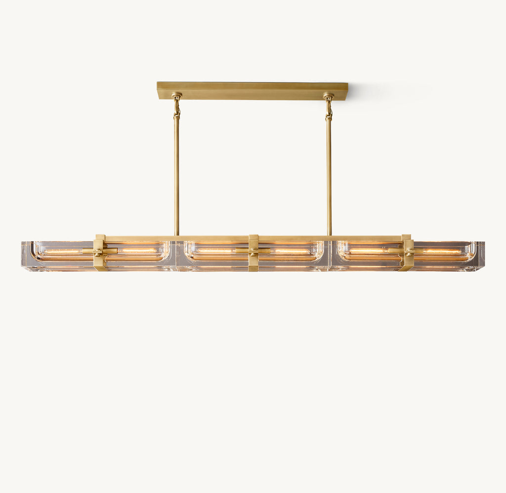 Sculptural Savile Linear Chandelier, alternate view