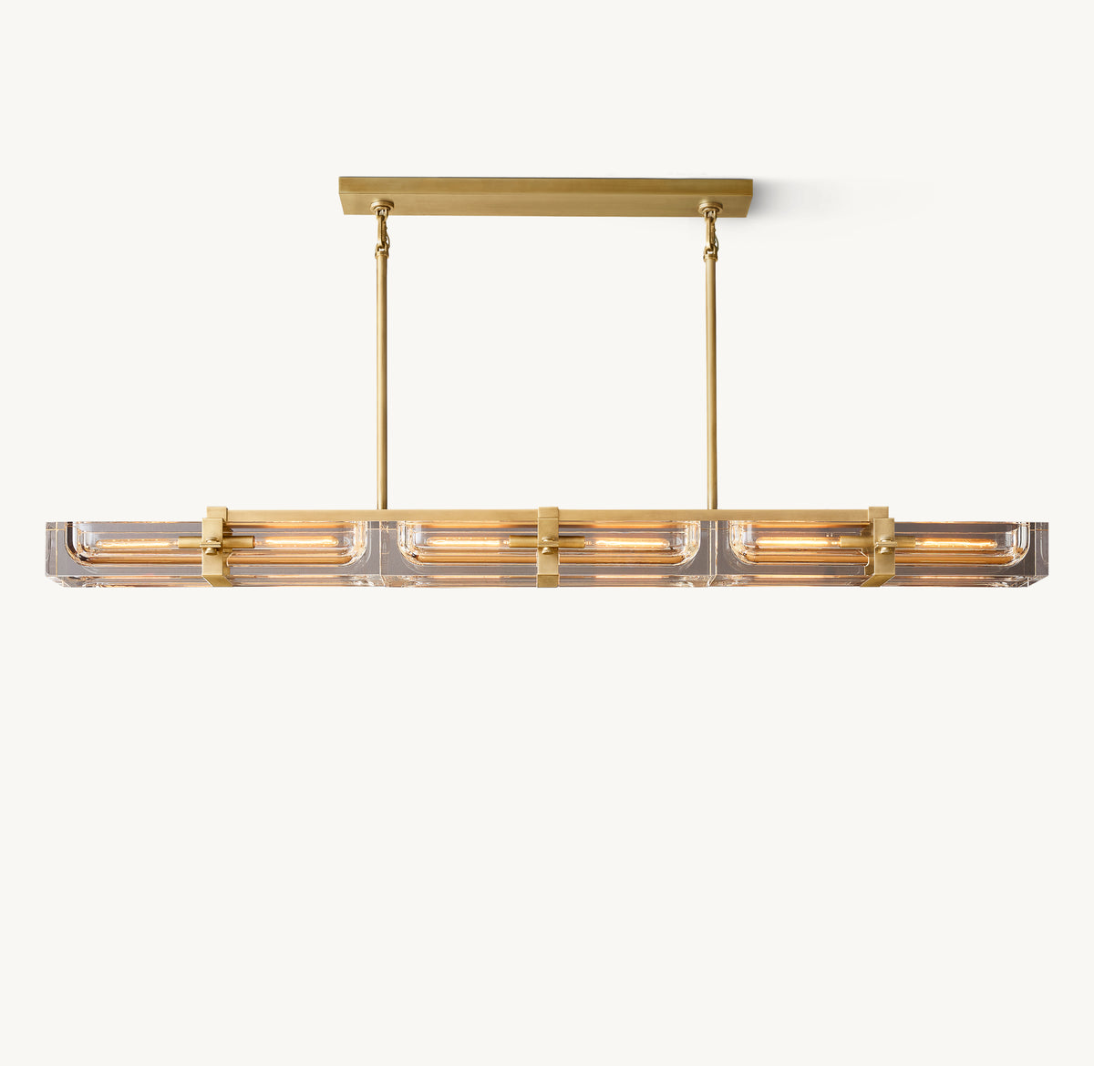 Sculptural Savile Linear Chandelier, alternate view