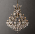 Sculptural 19th C. Rococo Iron & Crystal Round Chandelier