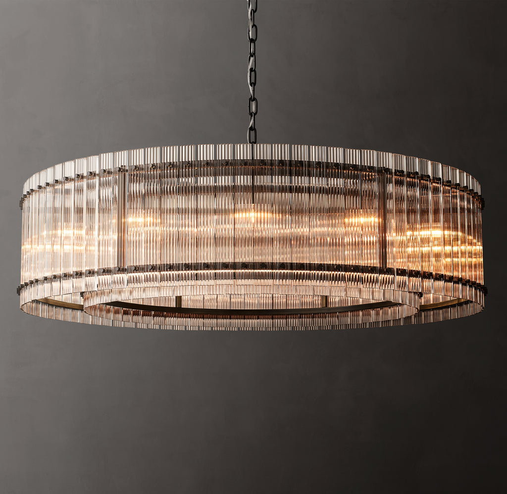 Sculptural San Marco Glass Round Chandelier