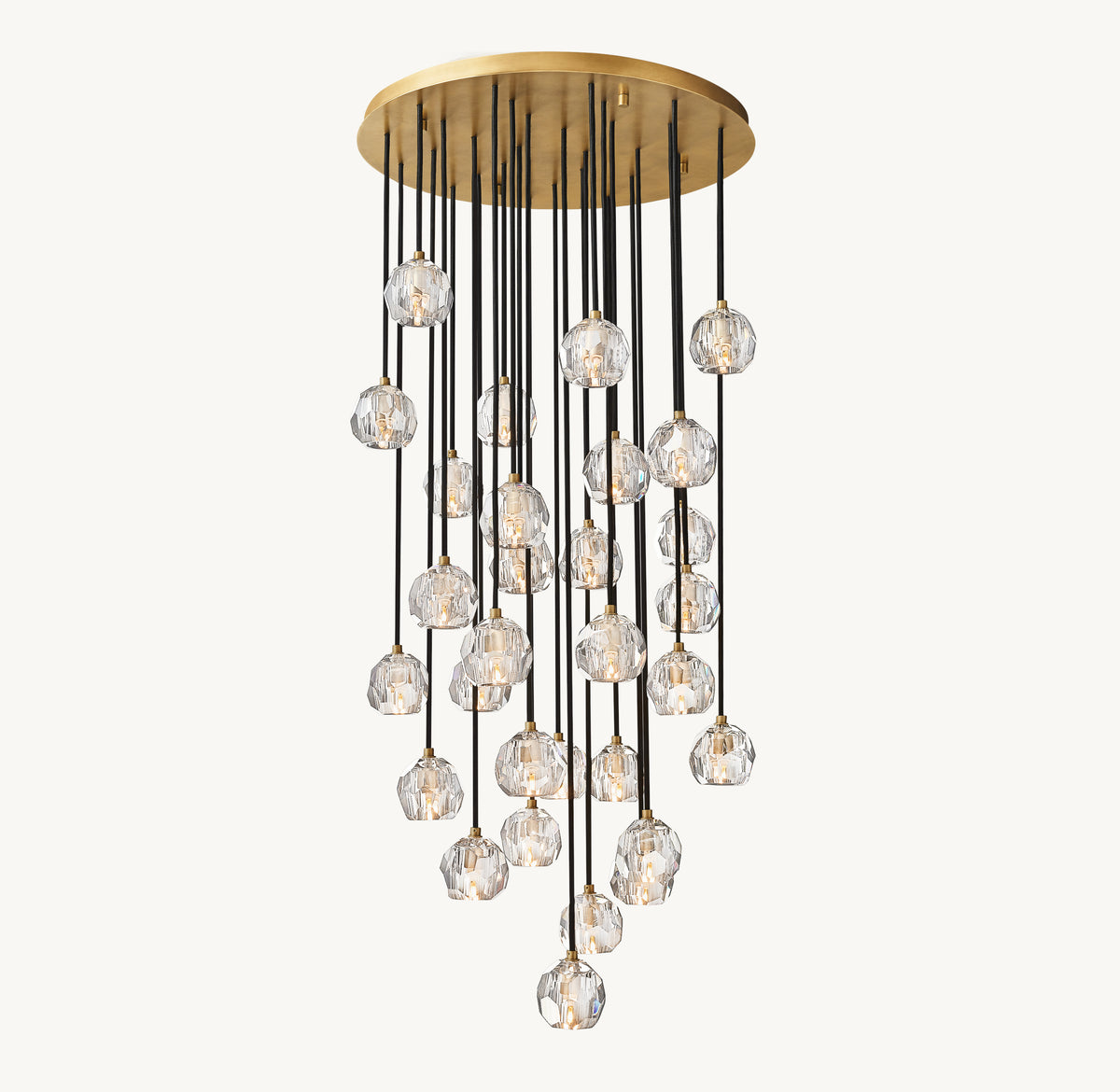 Heritage Boule De Cristal Clear Glass Round Cluster Chandelier
