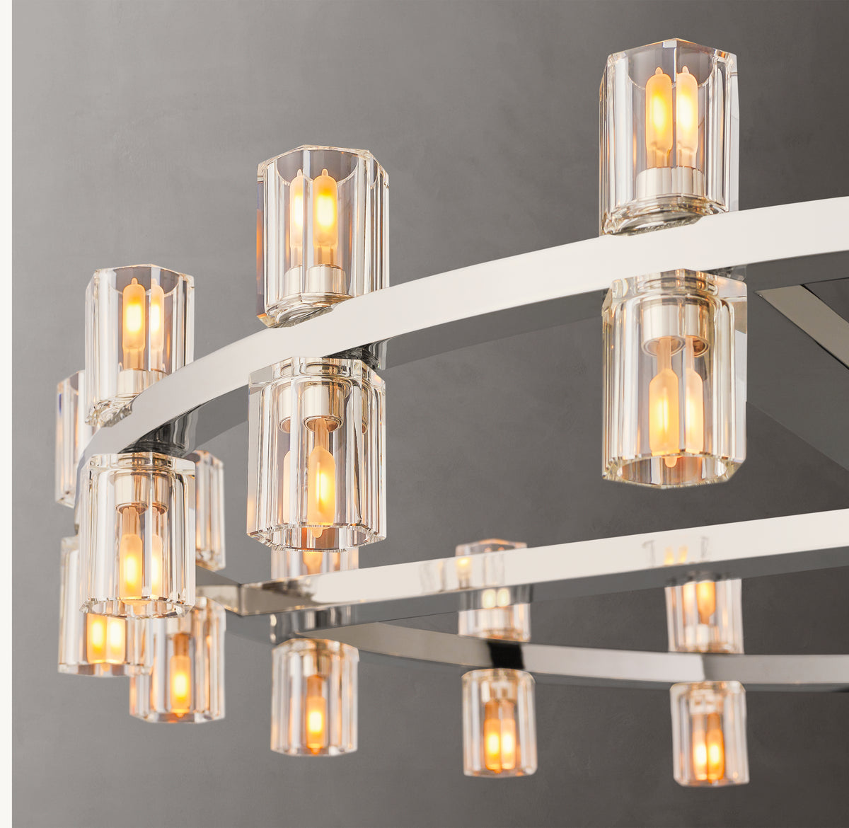 Artisan Arcachon LED Round Chandelier – 36" Polished Nickel