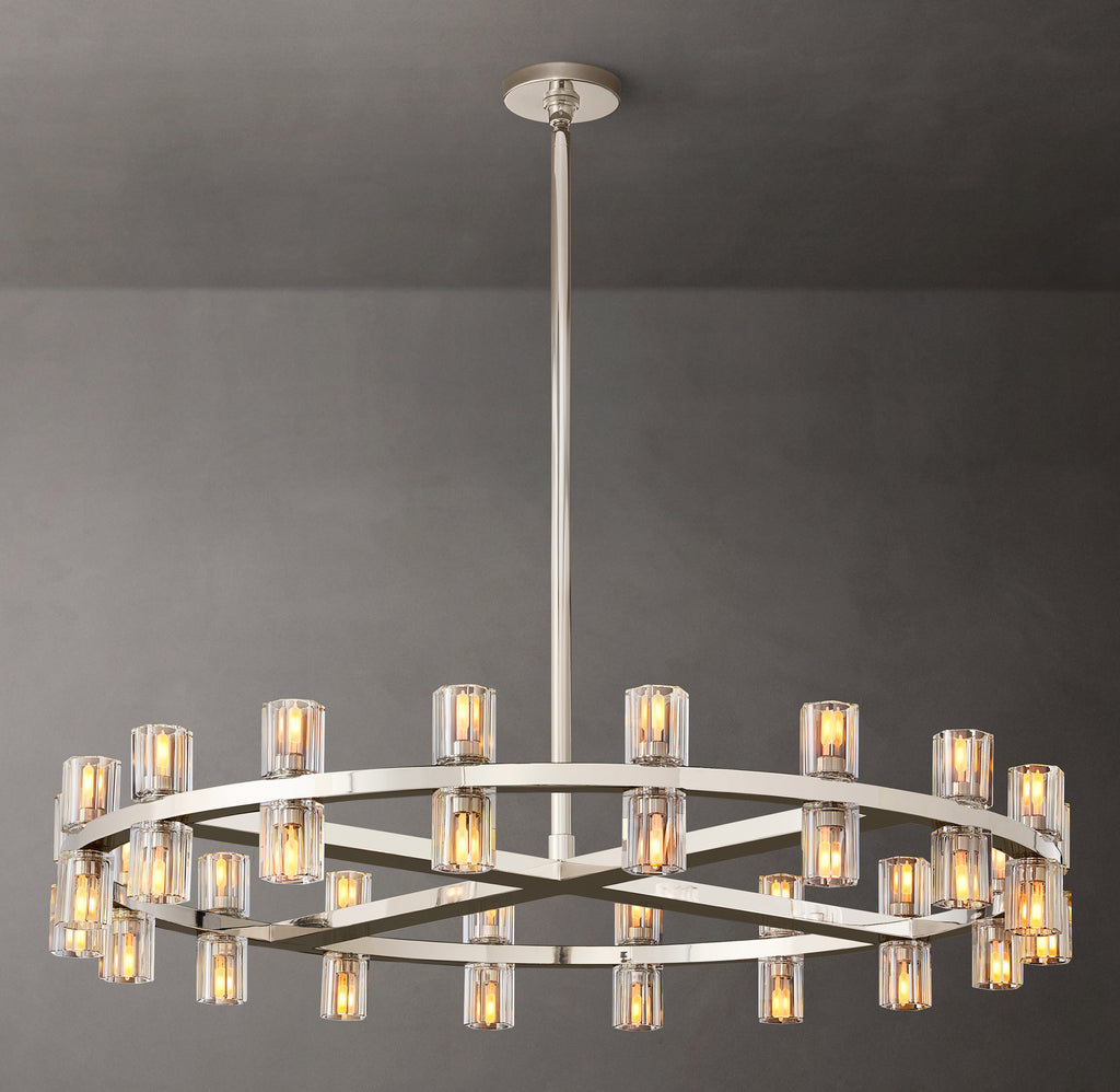 Artisan Arcachon LED Round Chandelier – 36" Polished Nickel