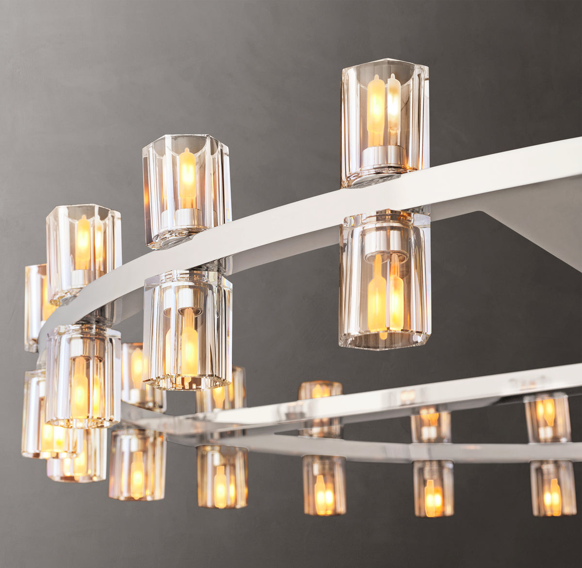 Artisan Arcachon LED Round Chandelier – 48" Polished Nickel