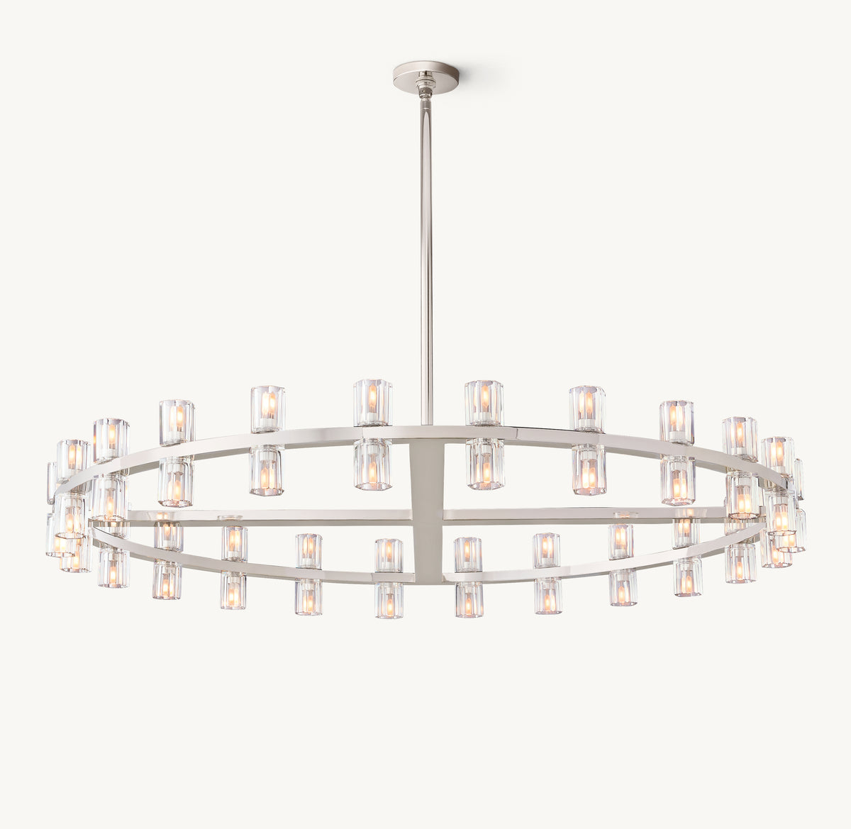 Artisan Arcachon LED Round Chandelier – 48" Polished Nickel