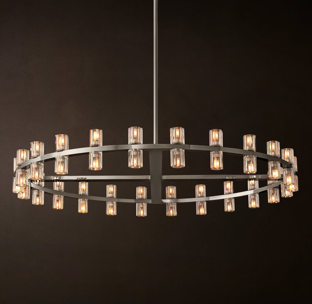 Artisan Arcachon LED Round Chandelier – 48" Polished Nickel