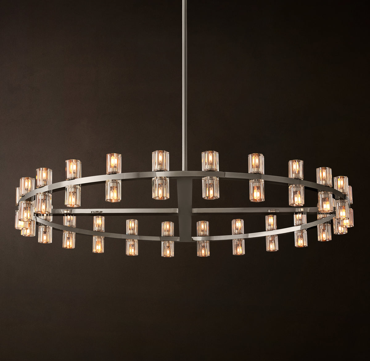 Artisan Arcachon LED Round Chandelier – 48" Polished Nickel