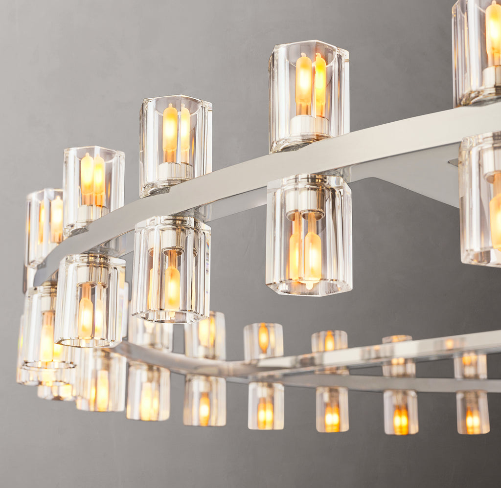 Artisan Arcachon LED Round Chandelier – 60" Polished Nickel