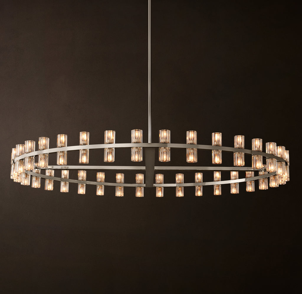 Artisan Arcachon LED Round Chandelier – 60" Polished Nickel