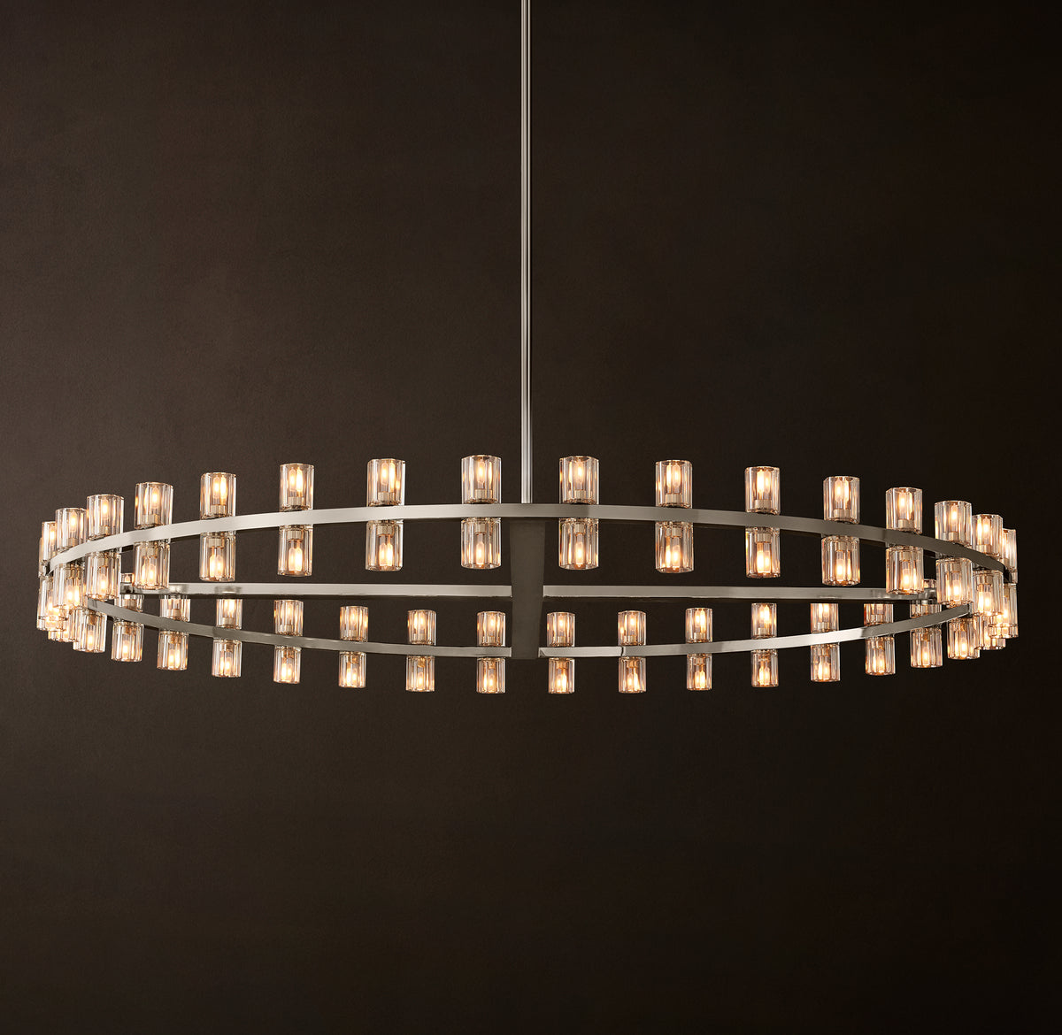 Artisan Arcachon LED Round Chandelier – 60" Polished Nickel