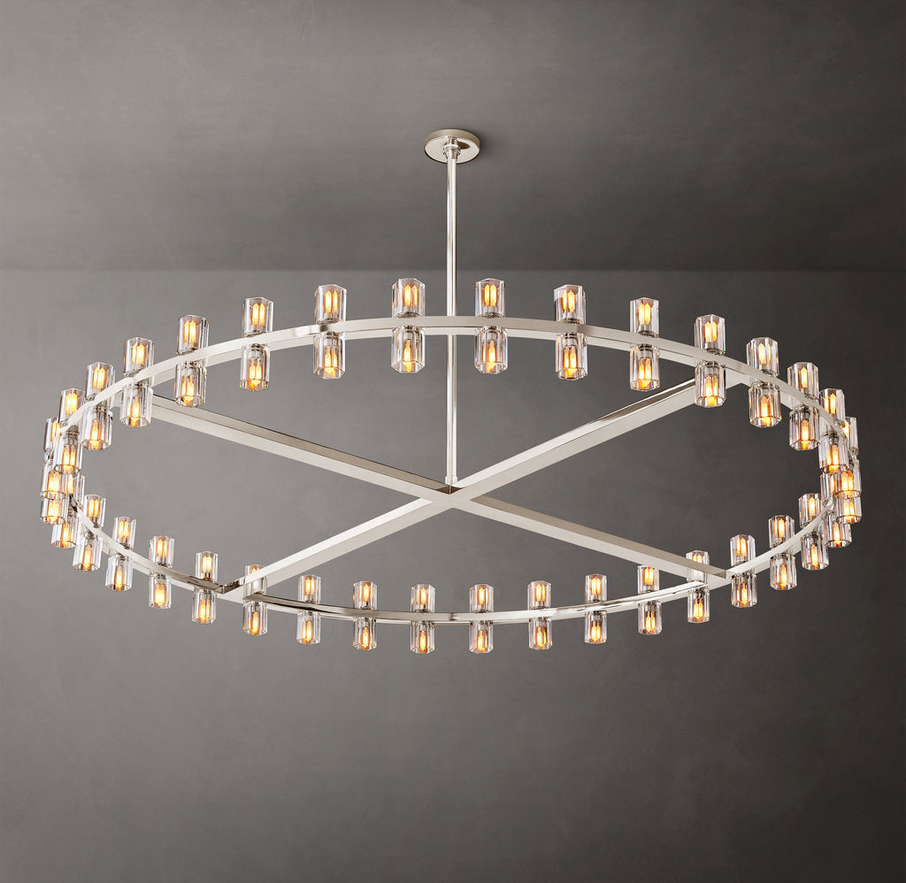 Artisan Arcachon LED Round Chandelier – 60" Polished Nickel