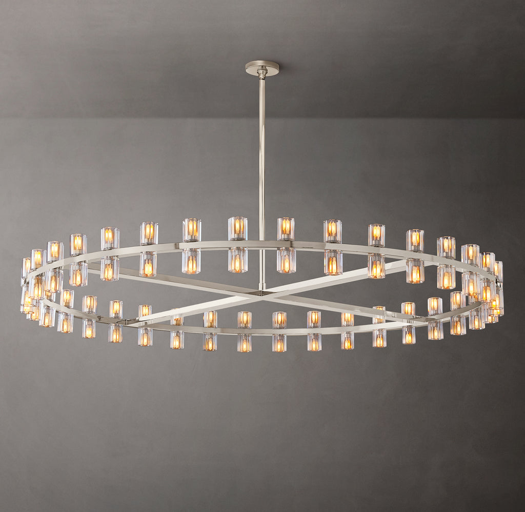 Artisan Arcachon LED Round Chandelier – 60" Polished Nickel