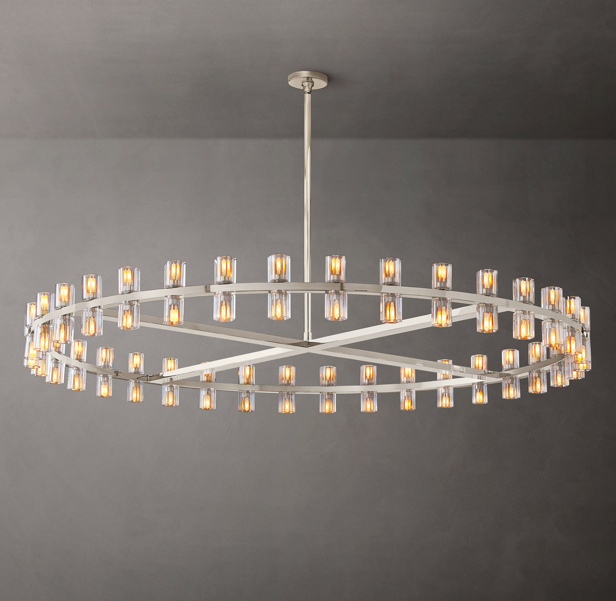 Artisan Arcachon LED Round Chandelier – 60" Polished Nickel