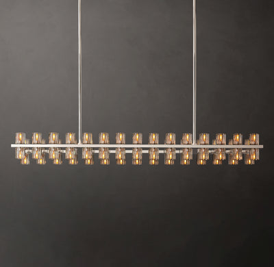 Artisan Arcachon LED Rectangular Chandelier – 54" Polished Nickel
