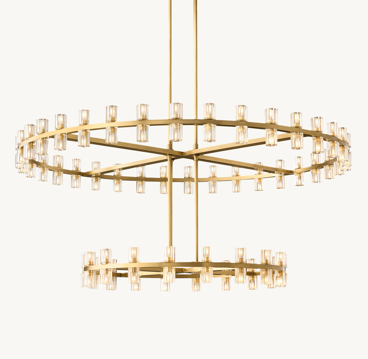 Artisan Arcachon LED Round Two-Tier Chandelier, alternate view