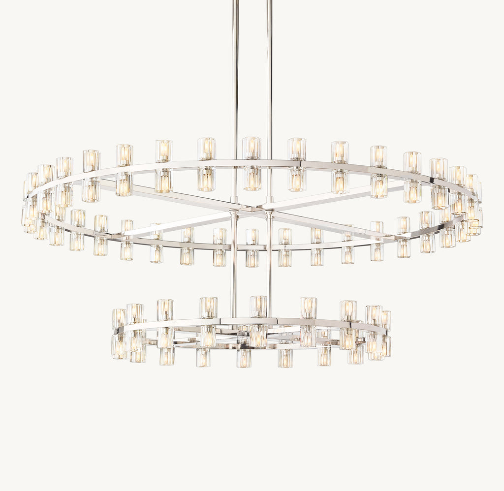 Artisan Arcachon LED Round Two-Tier Chandelier, alternate view