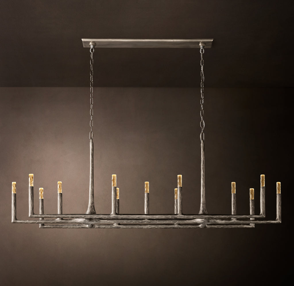 Artisan Thaddeus Linear Chandelier, alternate view