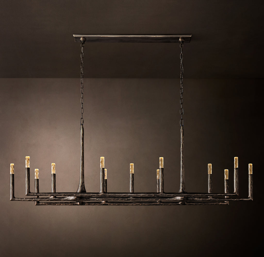 Artisan Thaddeus Linear Chandelier, alternate view