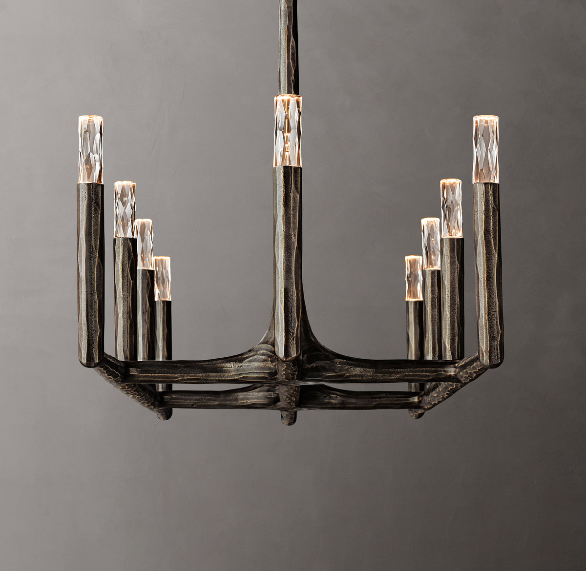 Artisan Thaddeus Linear Chandelier – 72" Forged Bronze