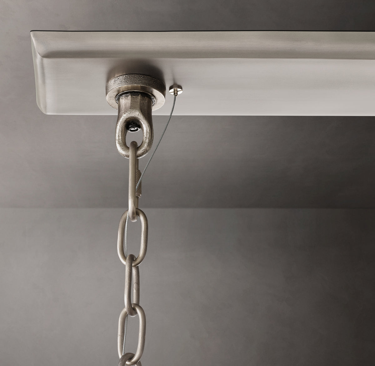 Artisan Thaddeus Linear Chandelier – 54" Forged Pewter