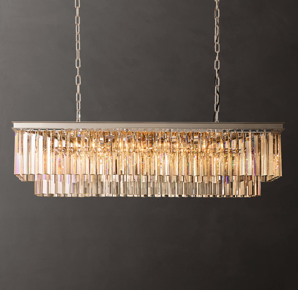 Artisan 1920s Odeon Rectangular Chandelier