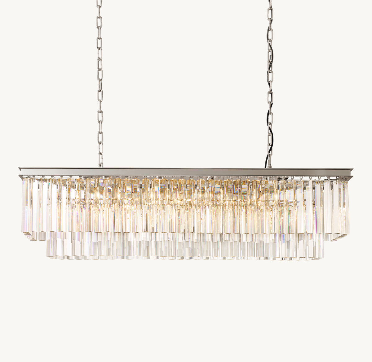 Artisan 1920s Odeon Rectangular Chandelier, alternate view
