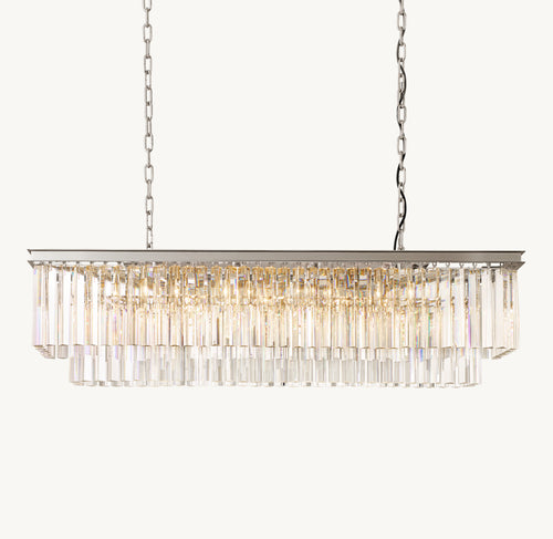 Artisan 1920s Odeon Rectangular Chandelier, alternate view