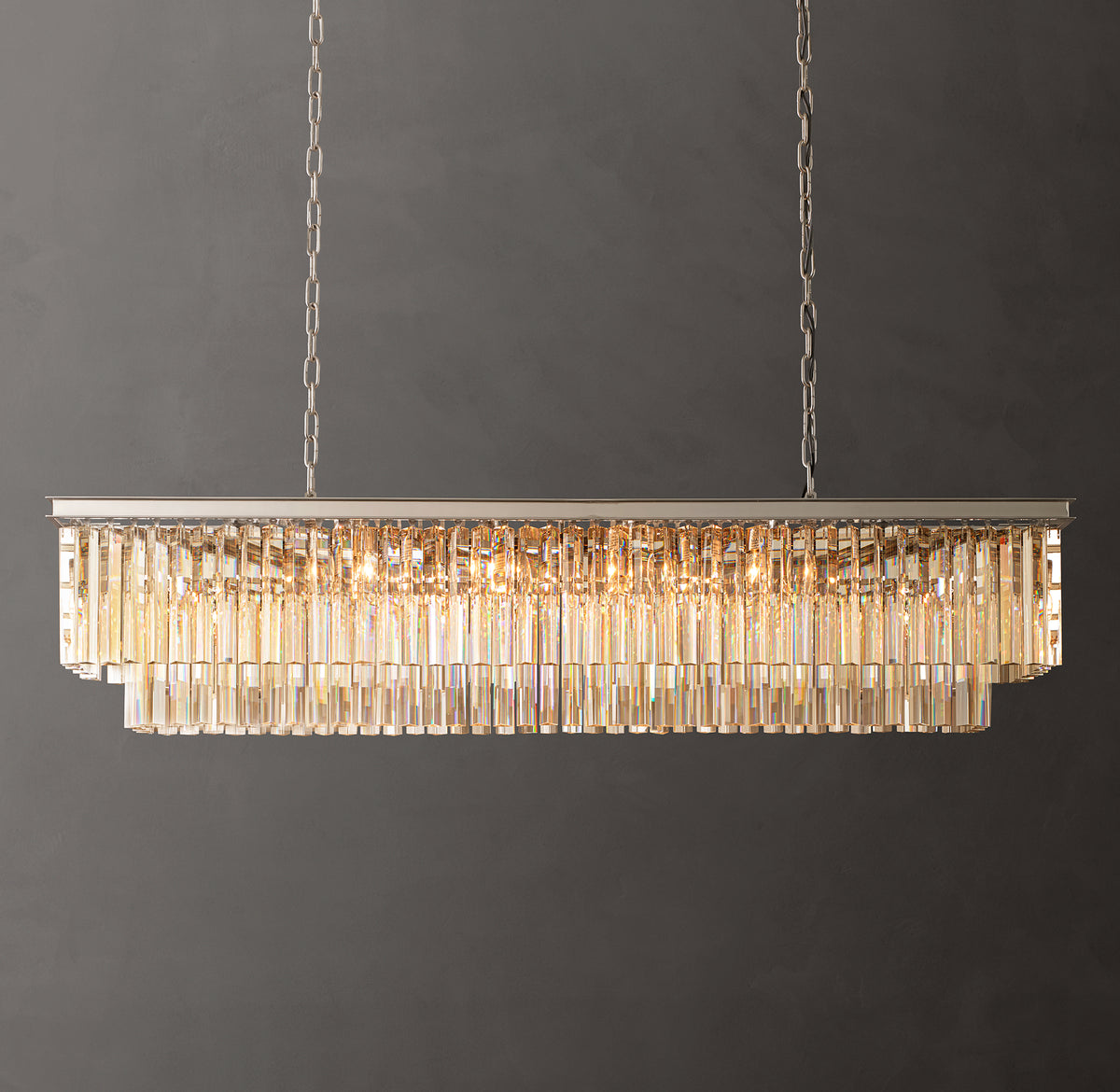 Artisan 1920s Odeon Rectangular Chandelier