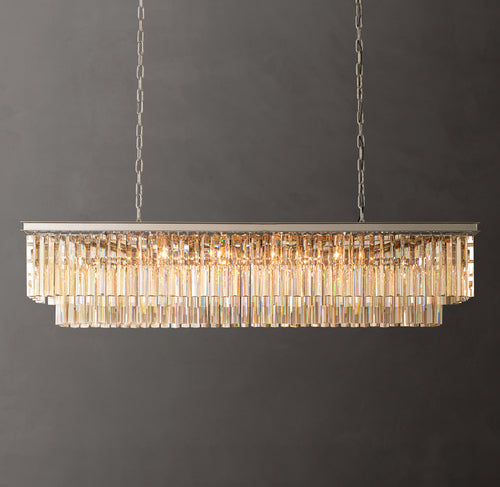 Artisan 1920s Odeon Rectangular Chandelier
