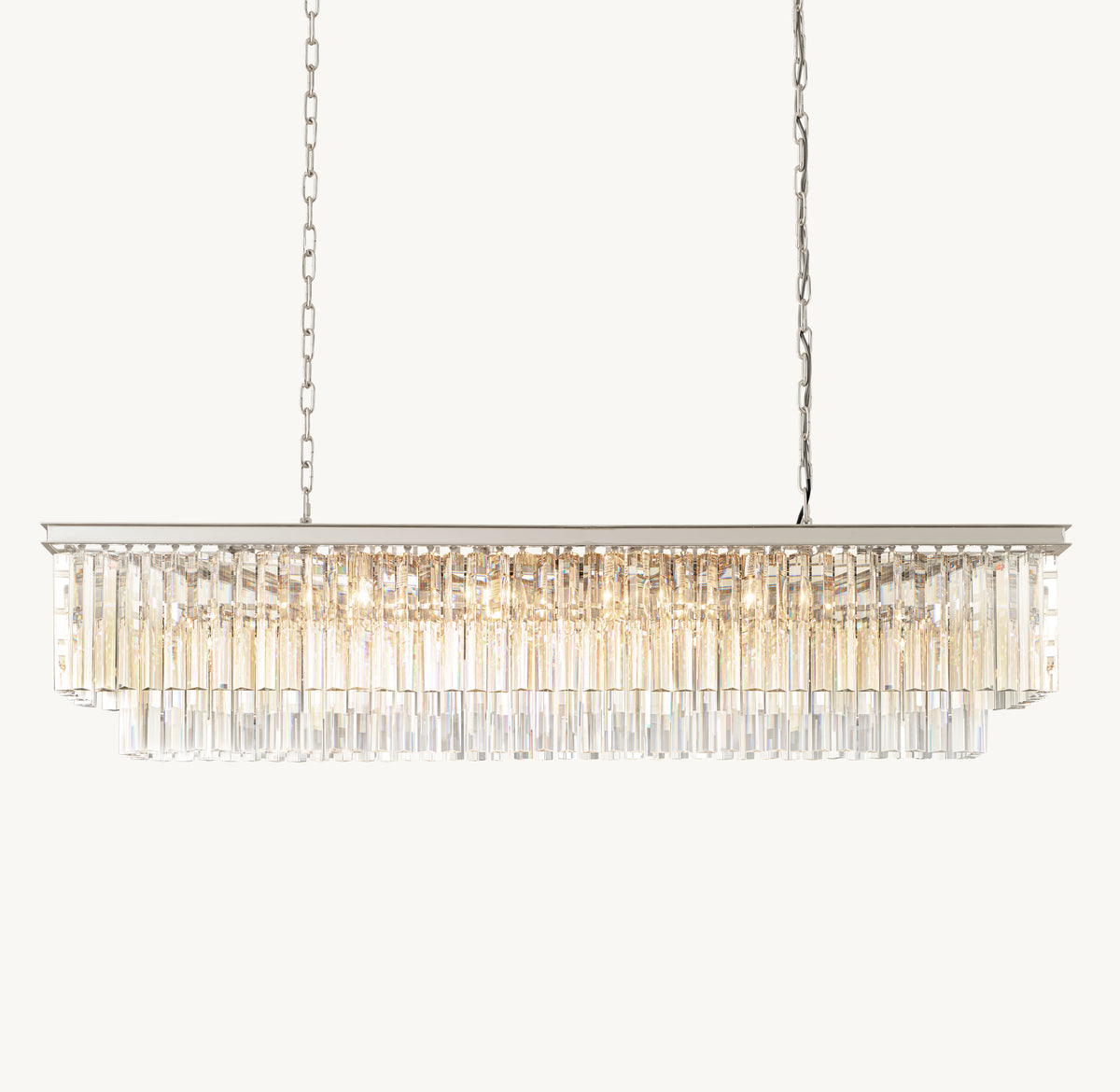 Artisan 1920s Odeon Rectangular Chandelier, alternate view