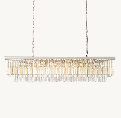 Artisan 1920s Odeon Rectangular Chandelier, alternate view