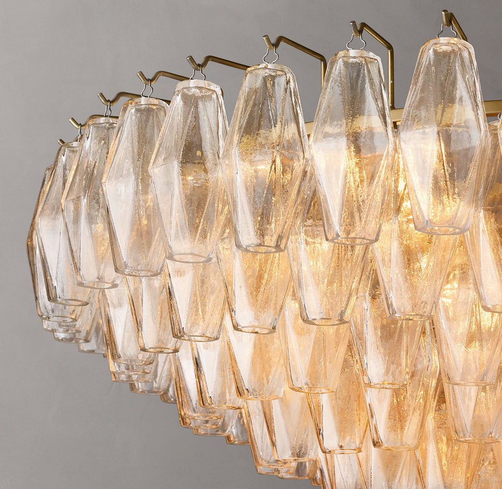 Artisan Chiara Clear Glass Tiered Round Chandelier – 37"