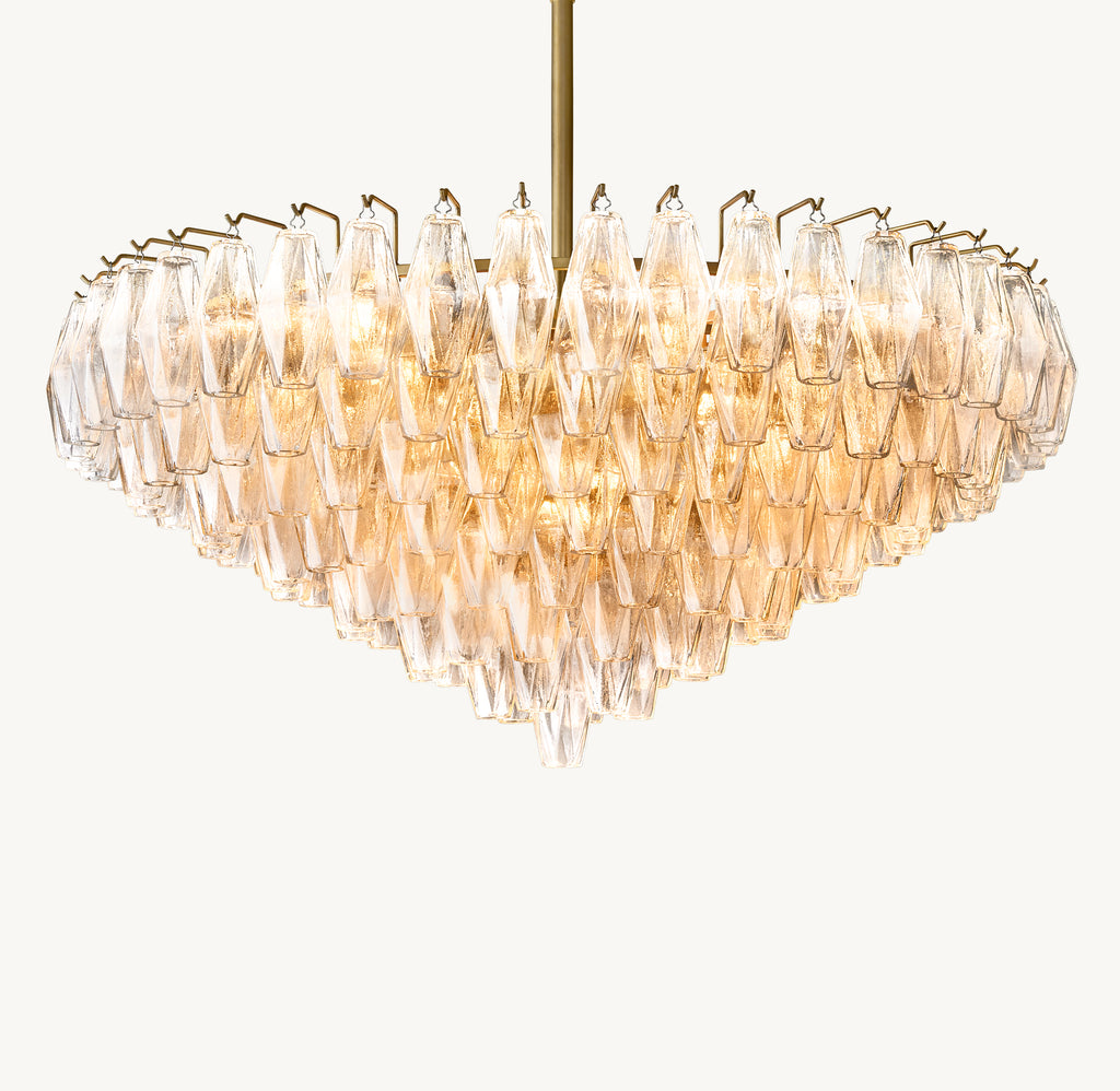 Artisan Chiara Clear Glass Tiered Round Chandelier, alternate view