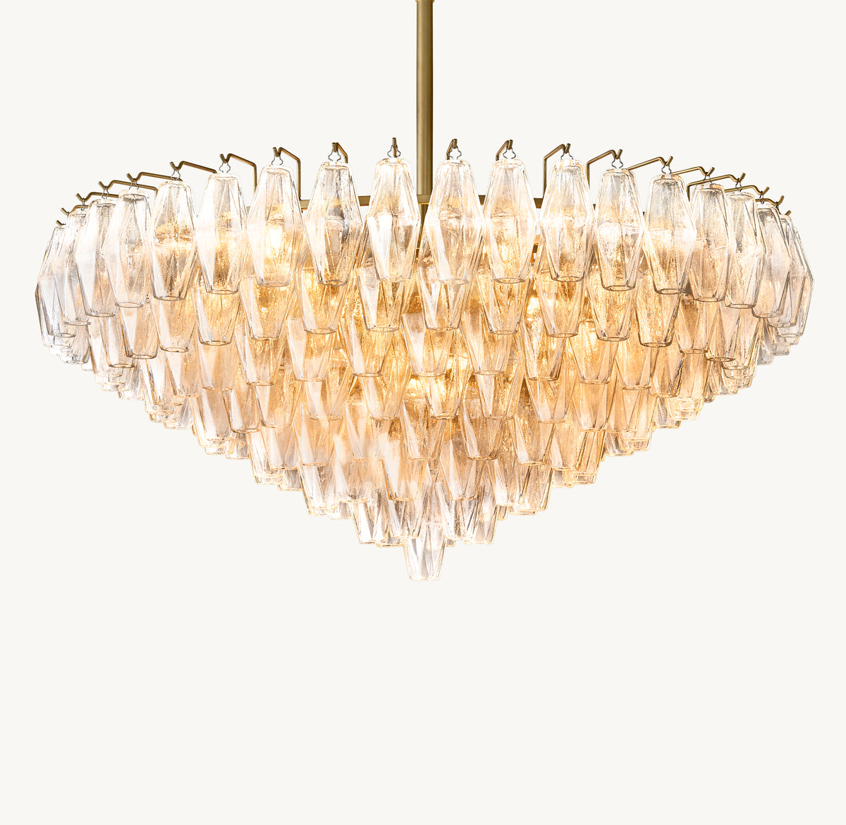 Artisan Chiara Clear Glass Tiered Round Chandelier, alternate view