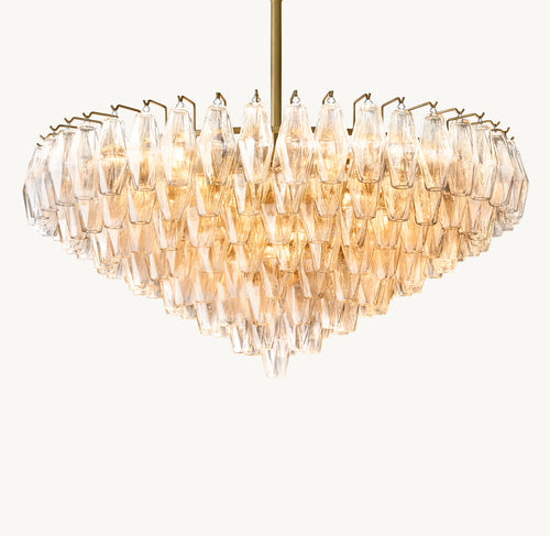 Artisan Chiara Clear Glass Tiered Round Chandelier, alternate view
