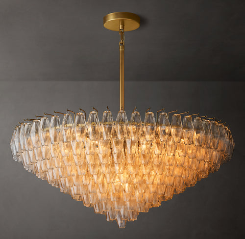 Artisan Chiara Clear Glass Tiered Round Chandelier