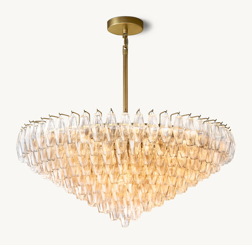 Artisan Chiara Clear Glass Tiered Round Chandelier, alternate view