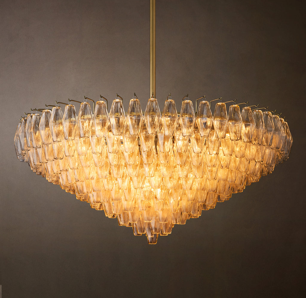 Artisan Chiara Clear Glass Tiered Round Chandelier – 47"