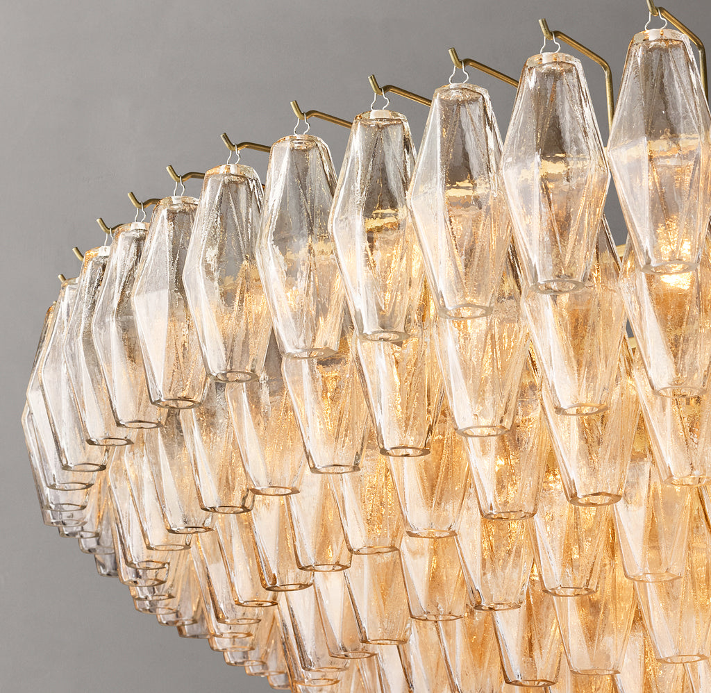 Artisan Chiara Clear Glass Tiered Round Chandelier – 62"