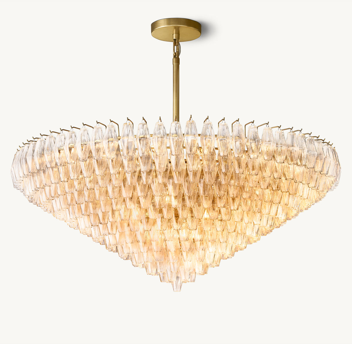 Artisan Chiara Clear Glass Tiered Round Chandelier, alternate view